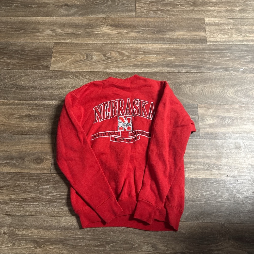 Nebraska Men's Red Crewneck Sweater